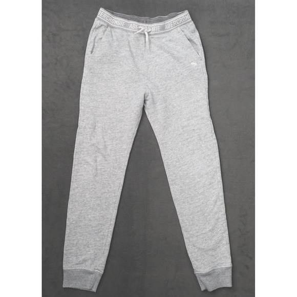 abercrombie kids Other - Abercrombie Kids Jogger Pants Kids 15/16 Grey Logo Waistband Fleece Sweatpants